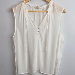 H&M Cream Sleeveless Blouse